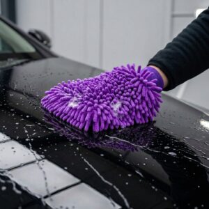 Microfiber Wash Mitt paars/grijs