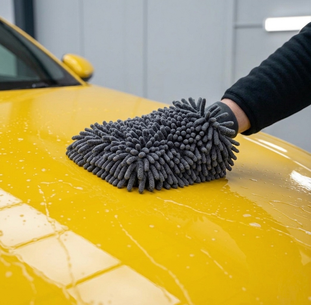 Microfiber Wash Mitt paars/grijs - Afbeelding 2